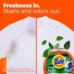 Tide Power Pods packaging front displaying Botanical Rain scent and 45-count container