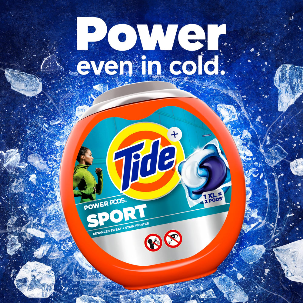 Tide Power Pods Sport active fresh scent after washing