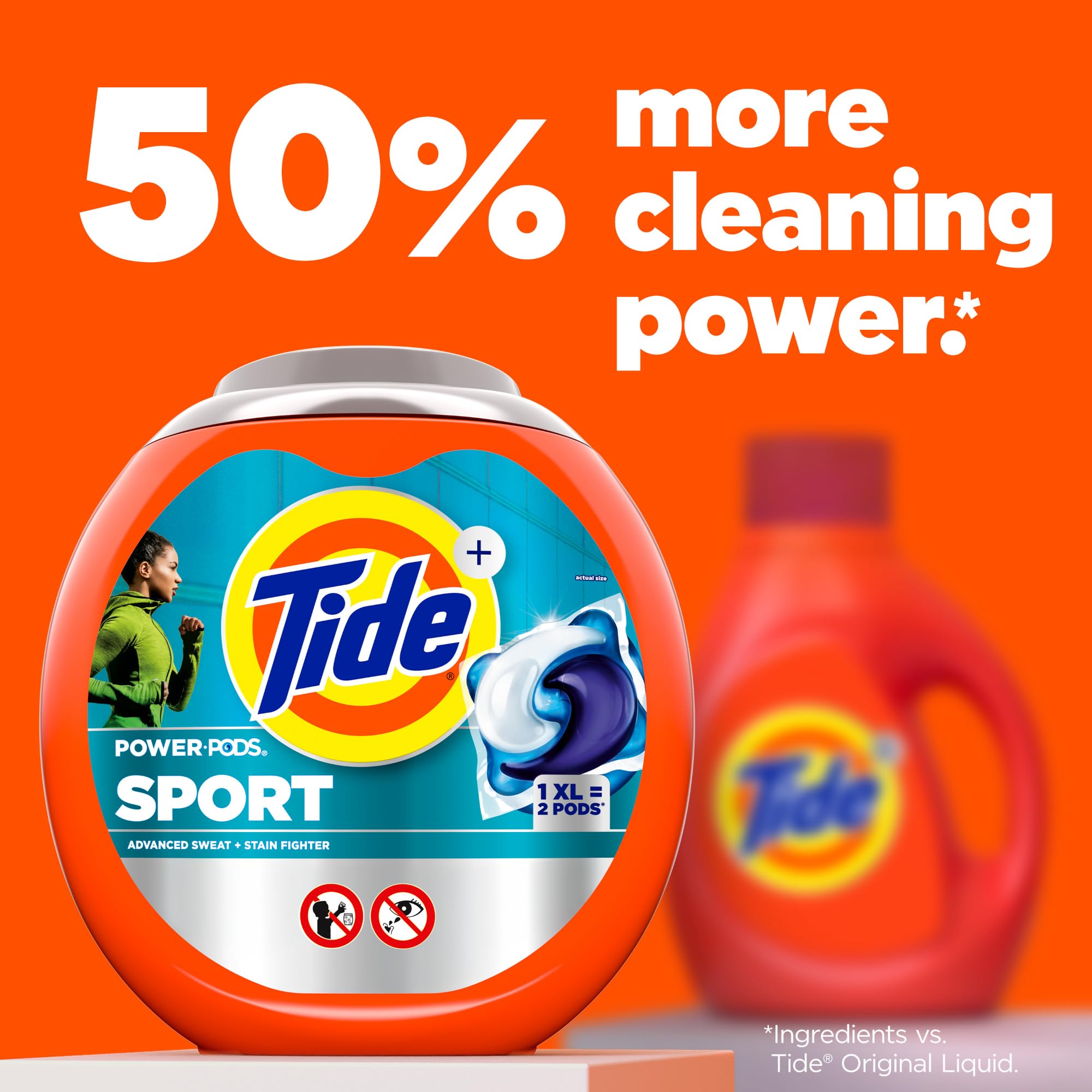 Tide Power Pods Sport athletic gear cleaned for sweat-prone fabrics