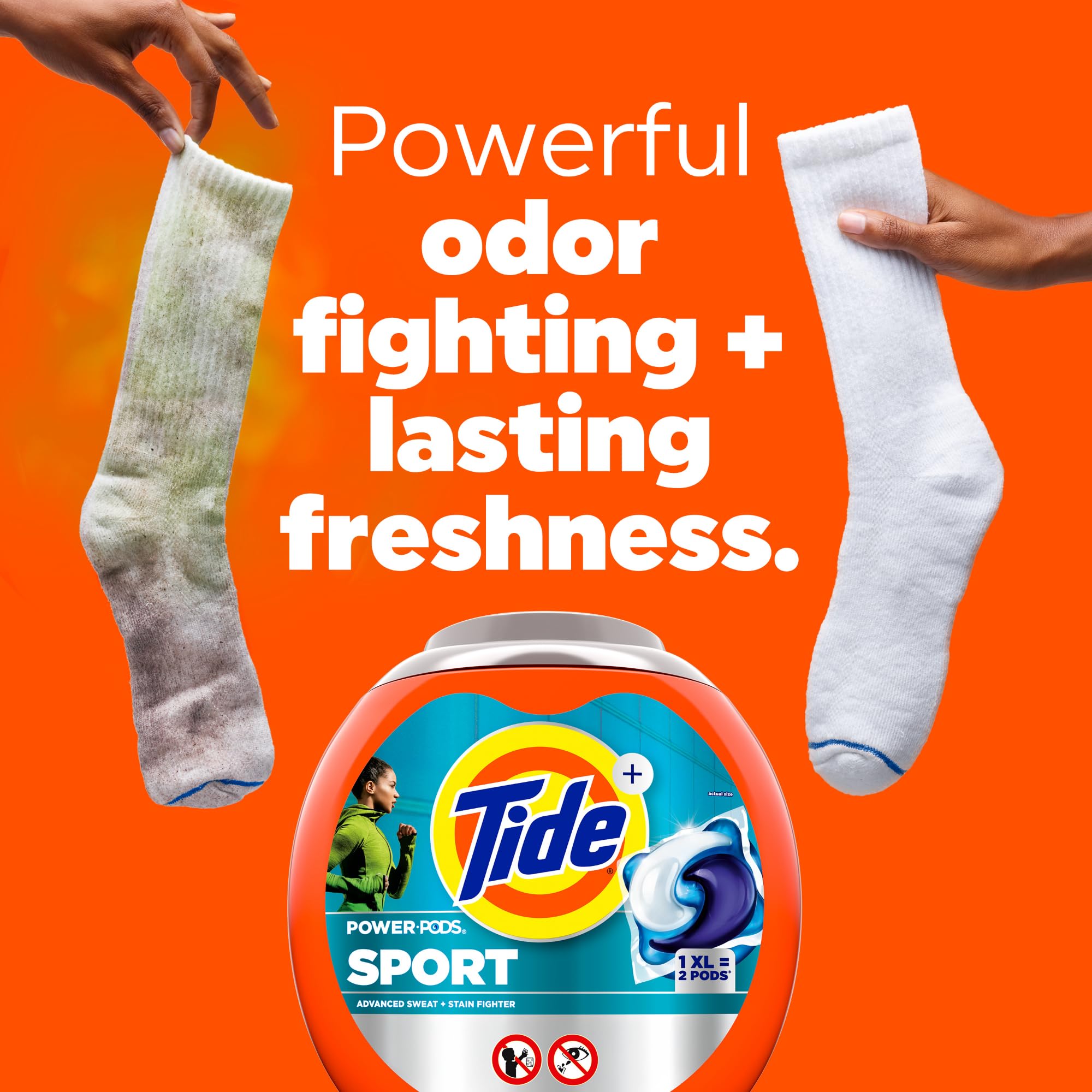 Tide Power Pods Sport cold-water wash compatibility for efficiency