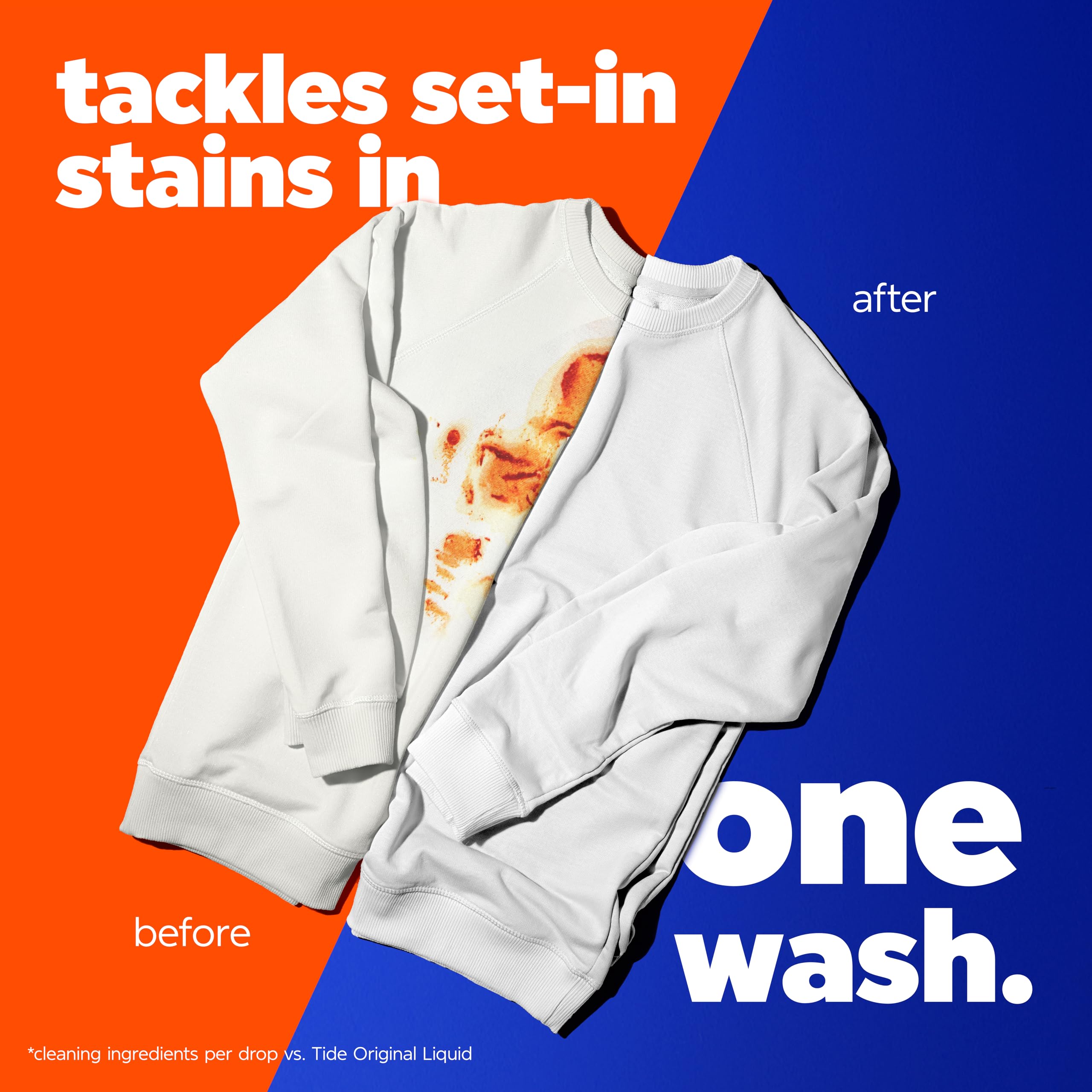 Tide Ultra Oxi PODS built-in pre-treaters target stubborn stains before washing