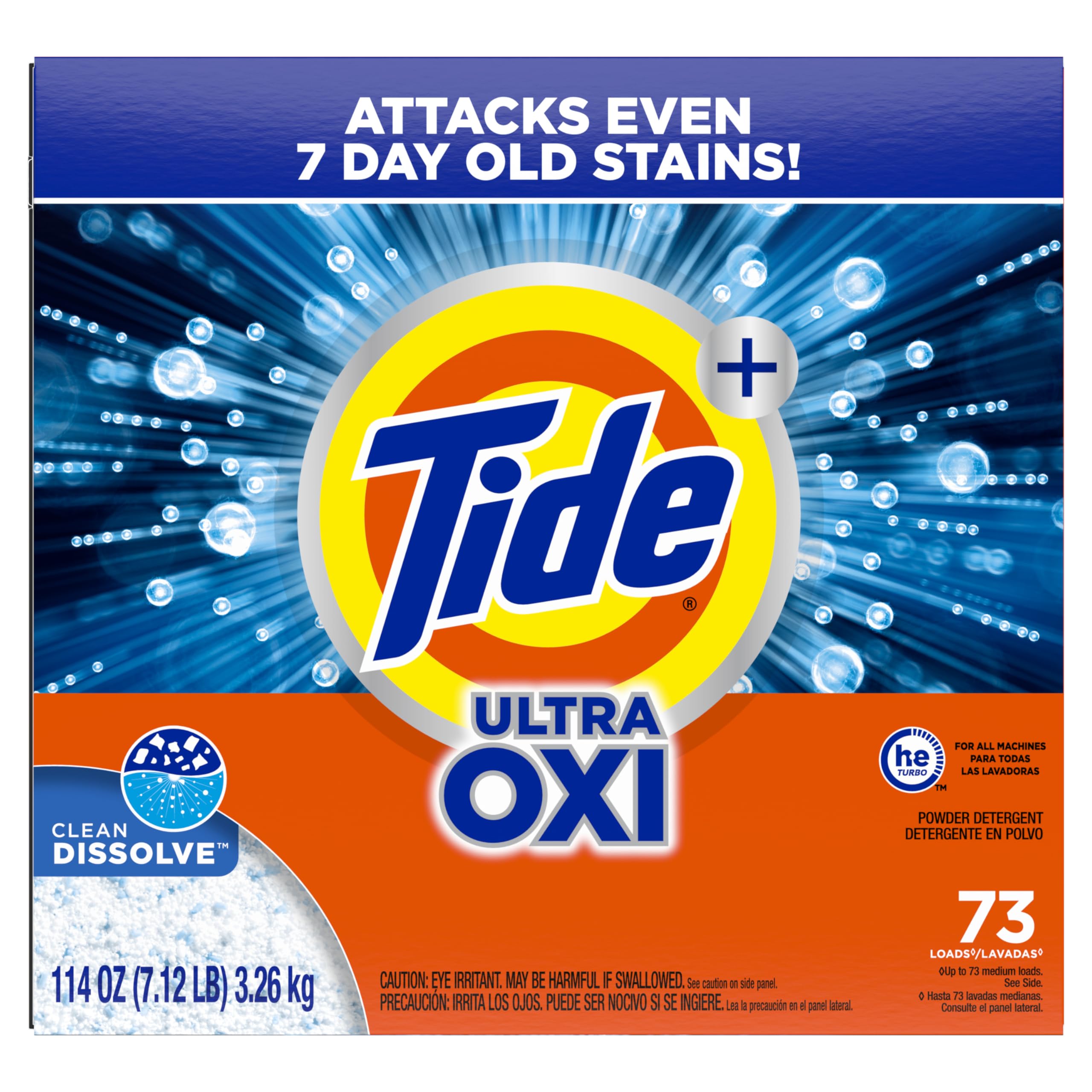 Fresh, clean clothes after Tide Ultra OXI wash cycle