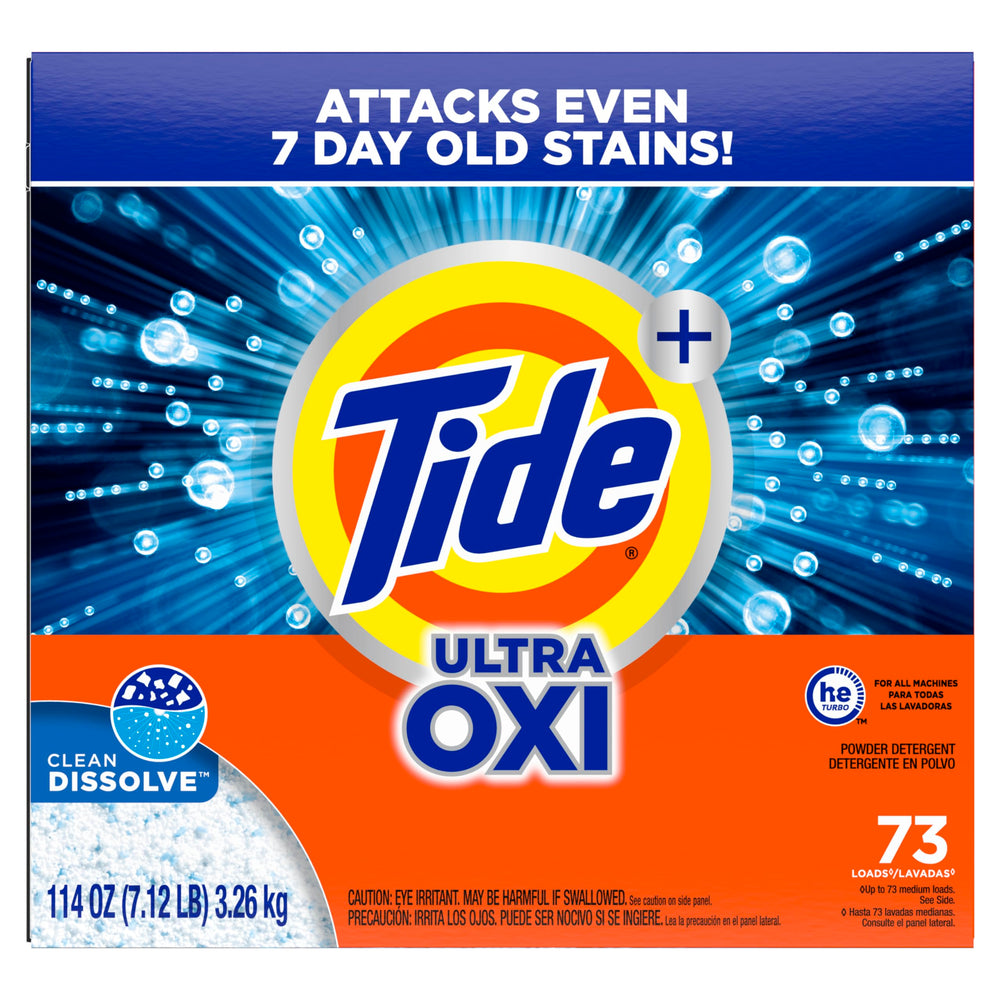Fresh, clean clothes after Tide Ultra OXI wash cycle
