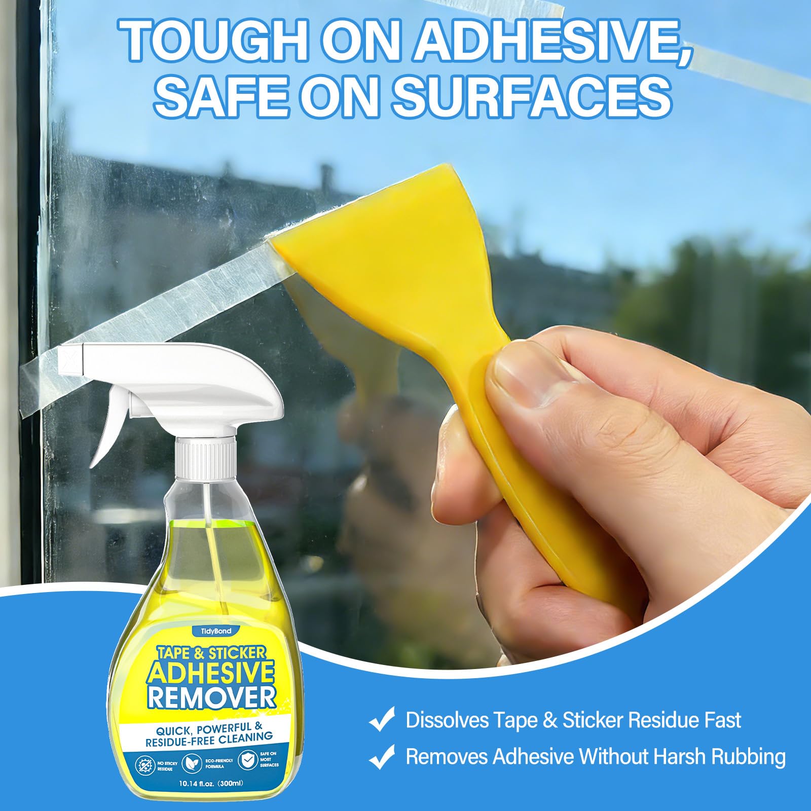 Tidybond Adhesive Remover is car paint safe for metal and paintwork.