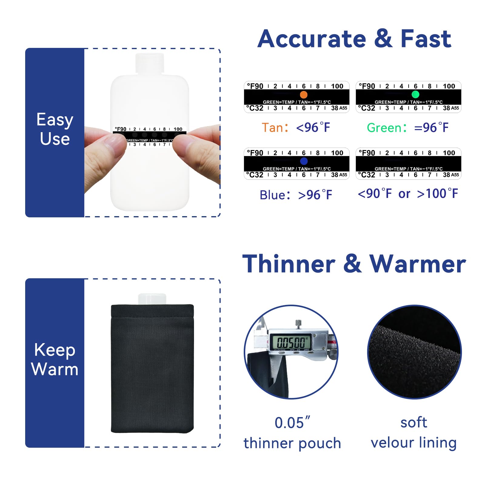 Tidyland temperature strips 10-pack for quick checks.