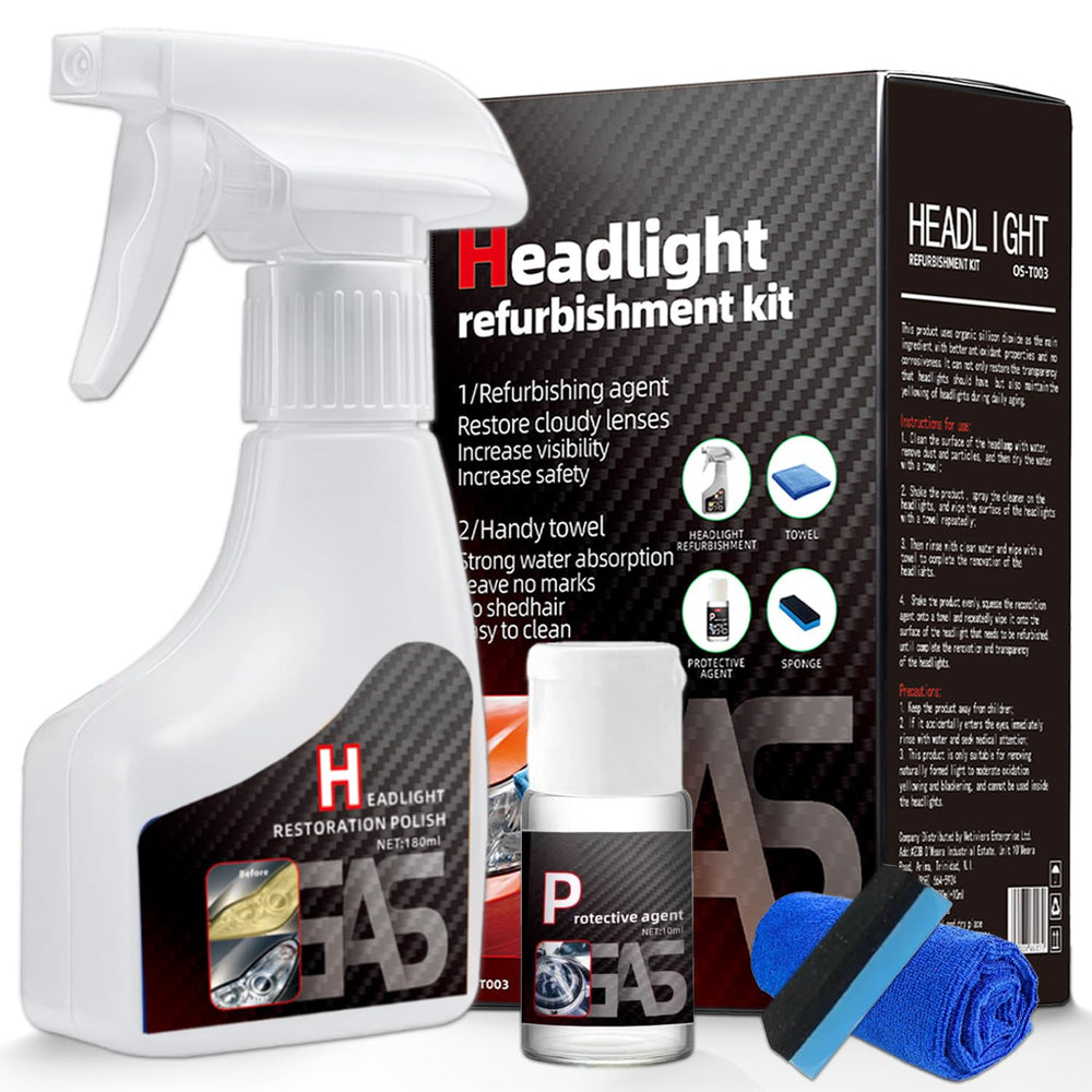 TIEDXIOY Headlight Restoration Kit packaging demonstrates an all-in-one solution for DIY car care.