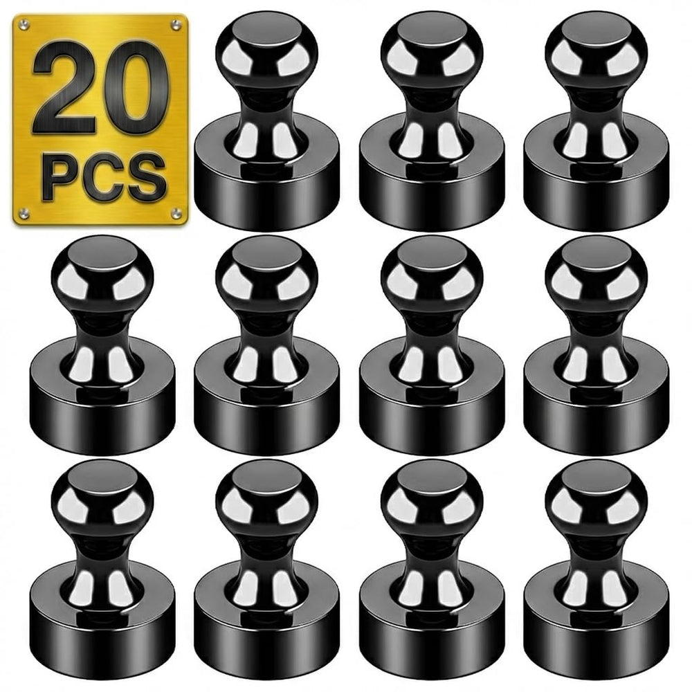 Tiergrade metallic magnets—20-pack black fridge magnets holding photos and reminders.