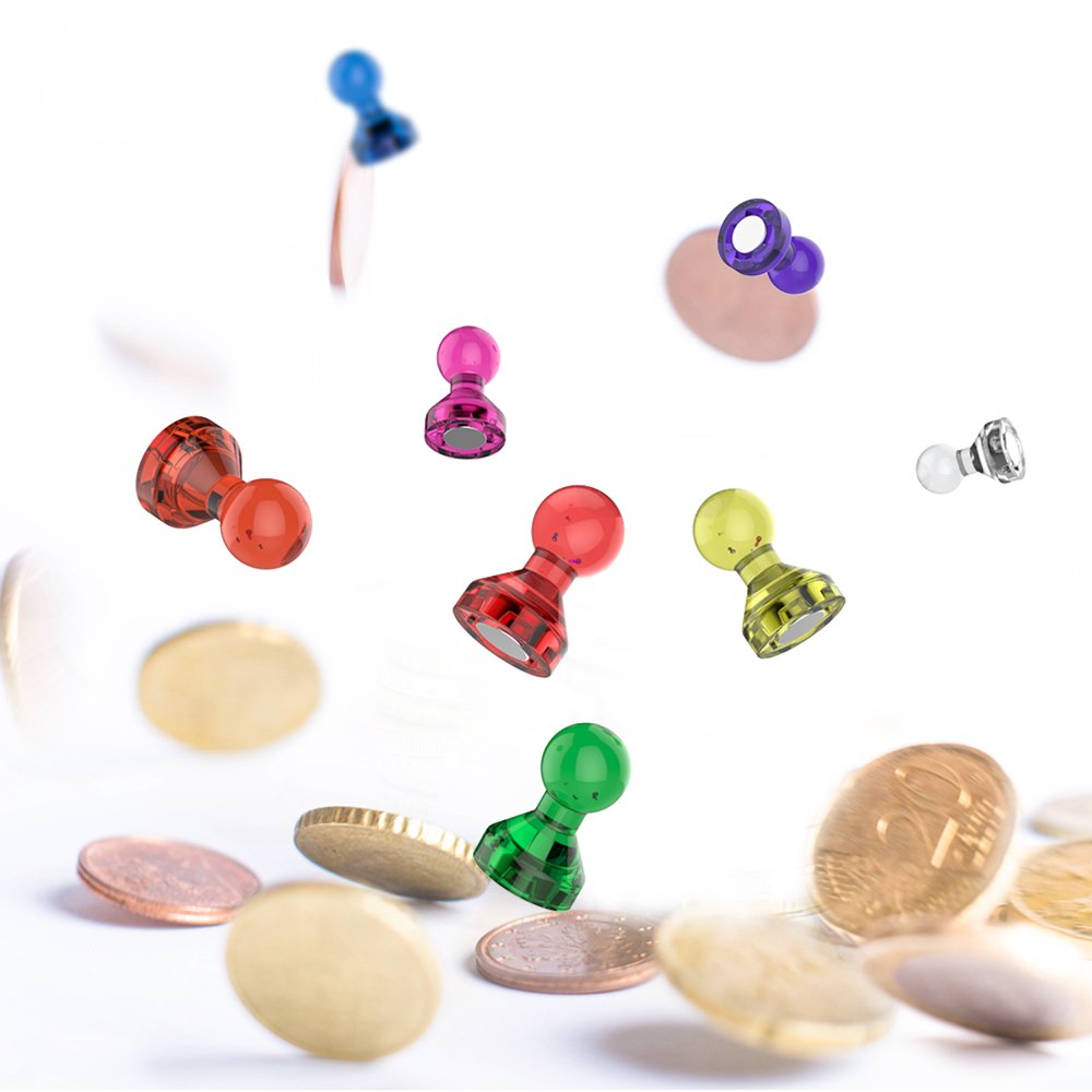 Tiergrade push pin magnets seven colors pack for color coding notes