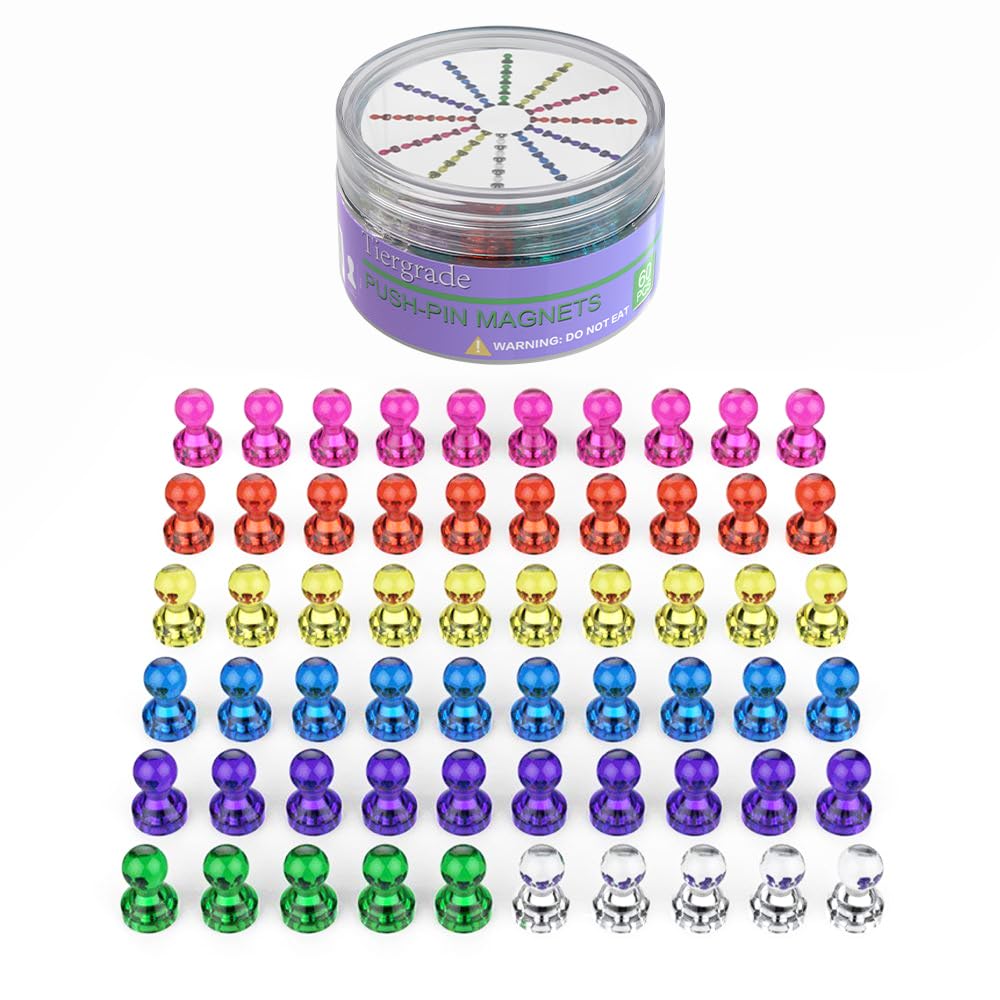 Tiergrade push pin magnets pink brighten lockers with notes