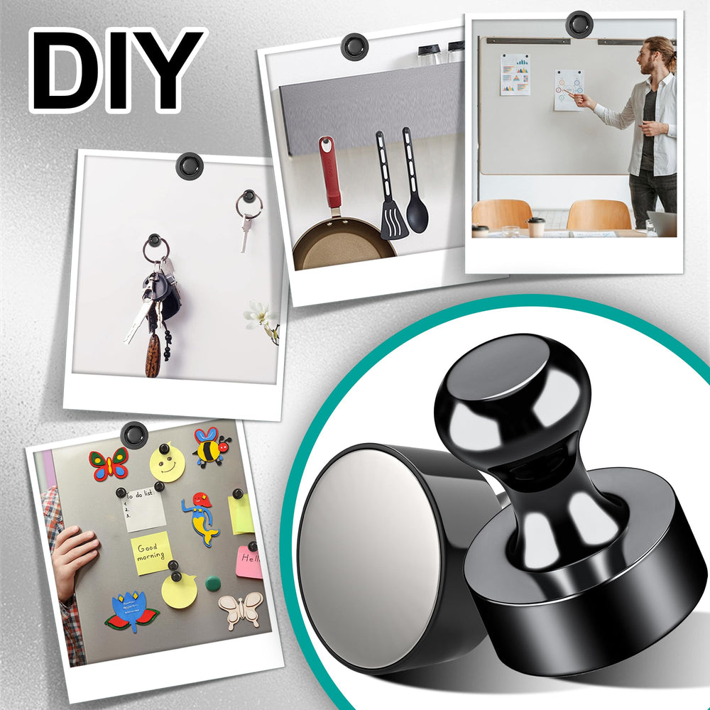 Tiergrade small-size magnets remain unobtrusive while displaying essential papers.