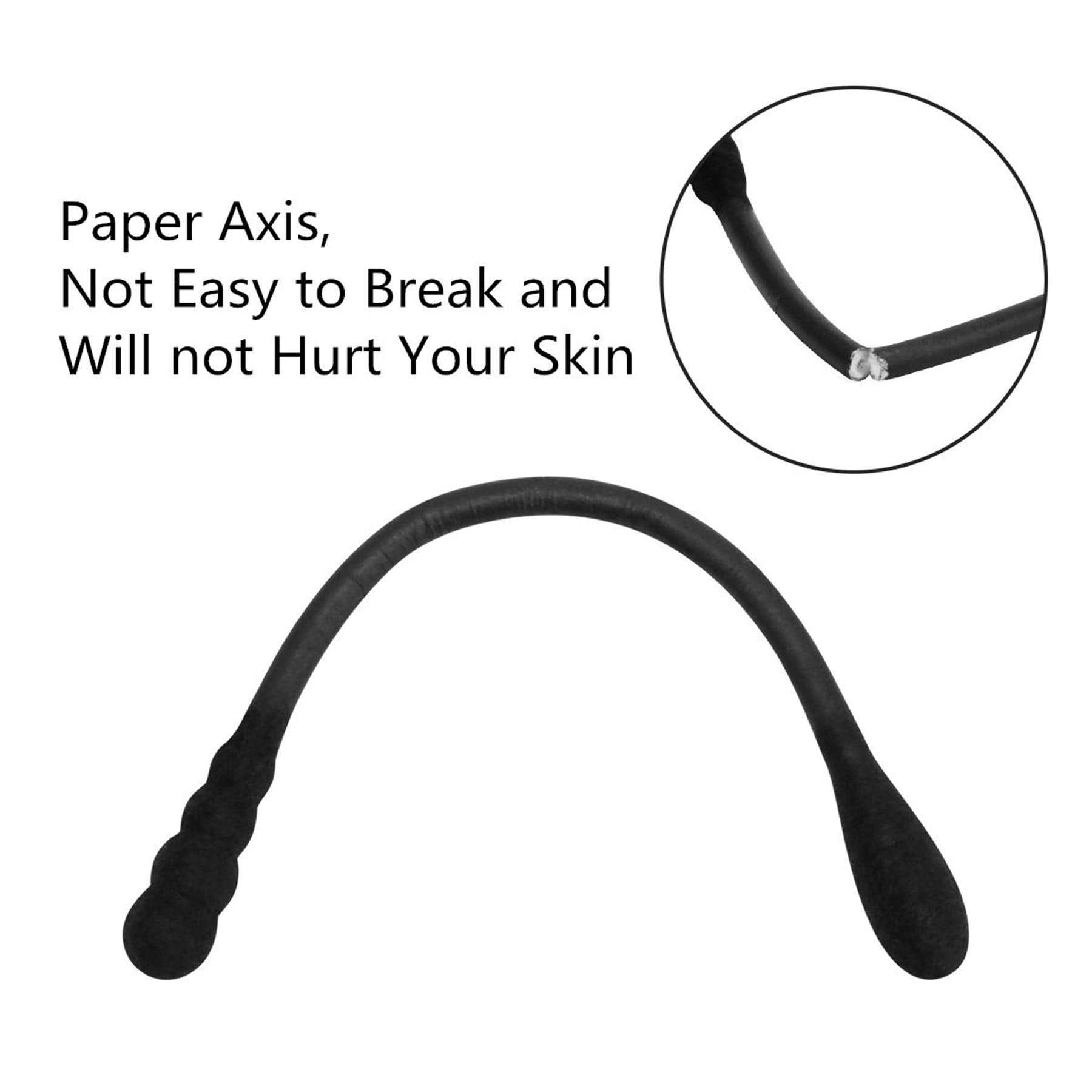 Tifanso black double-tipped cotton swabs close-up showing tight tips for delicate use.