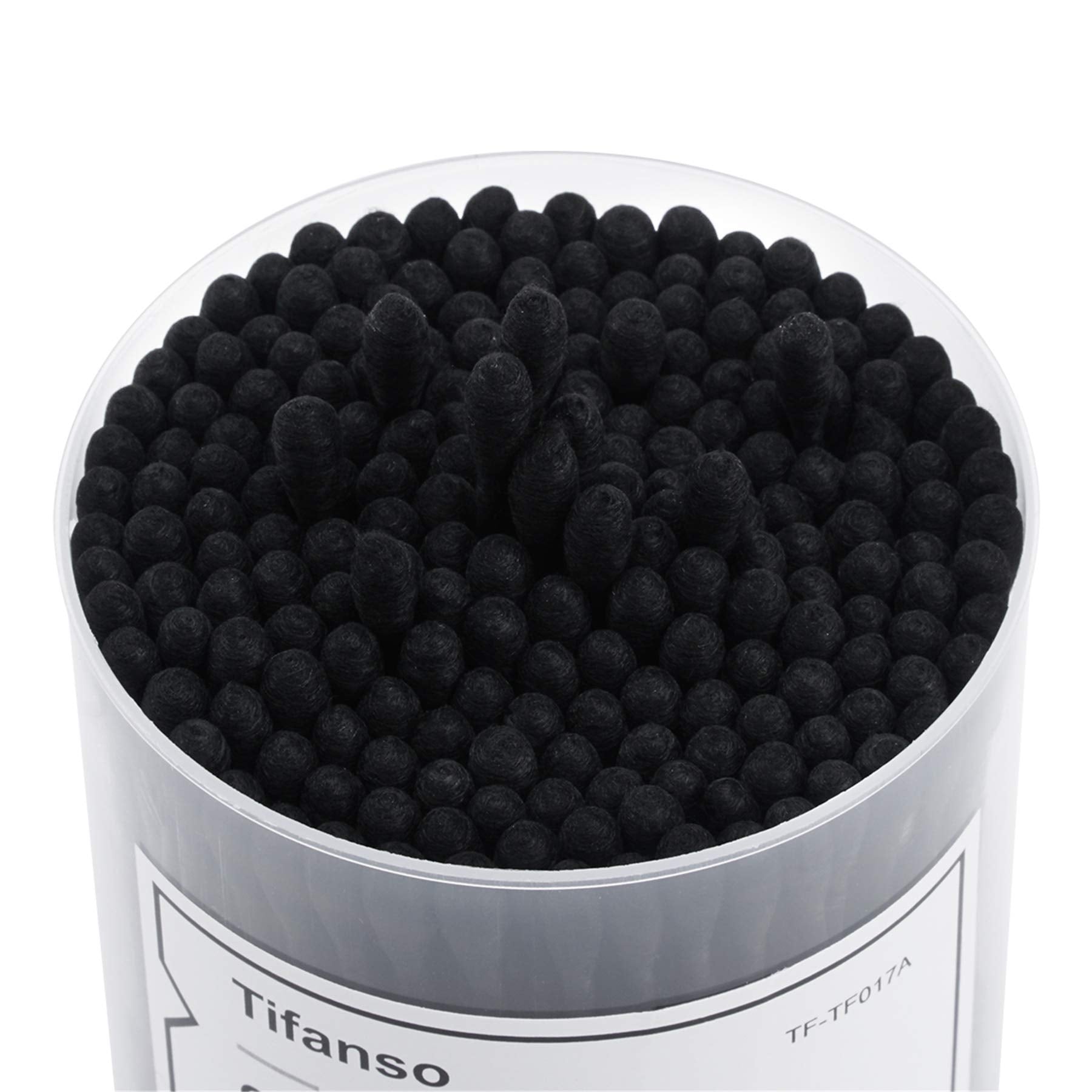 Tifanso eco-friendly paper axis cotton swabs emphasizing sustainable materials and soft texture.
