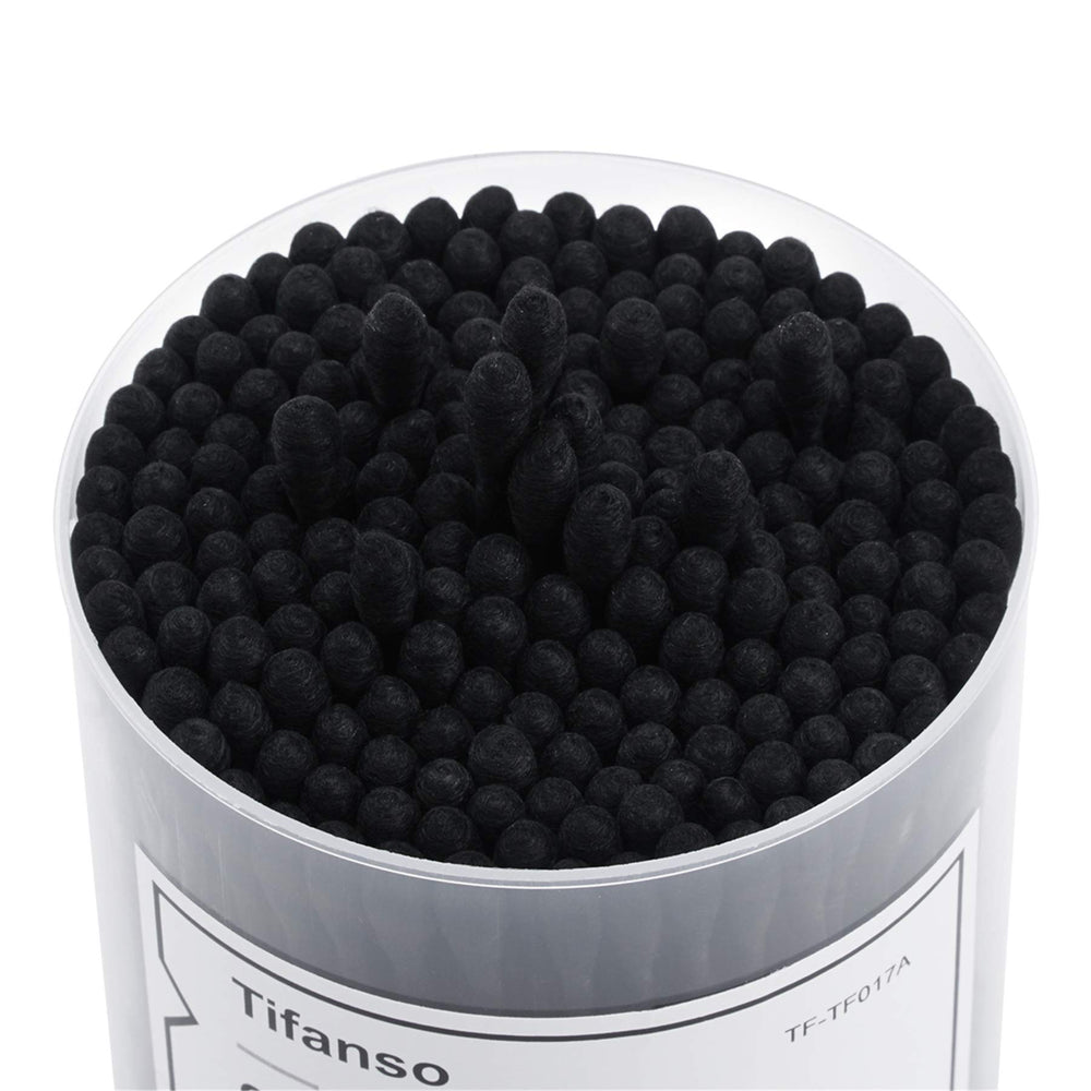 Tifanso eco-friendly paper axis cotton swabs emphasizing sustainable materials and soft texture.