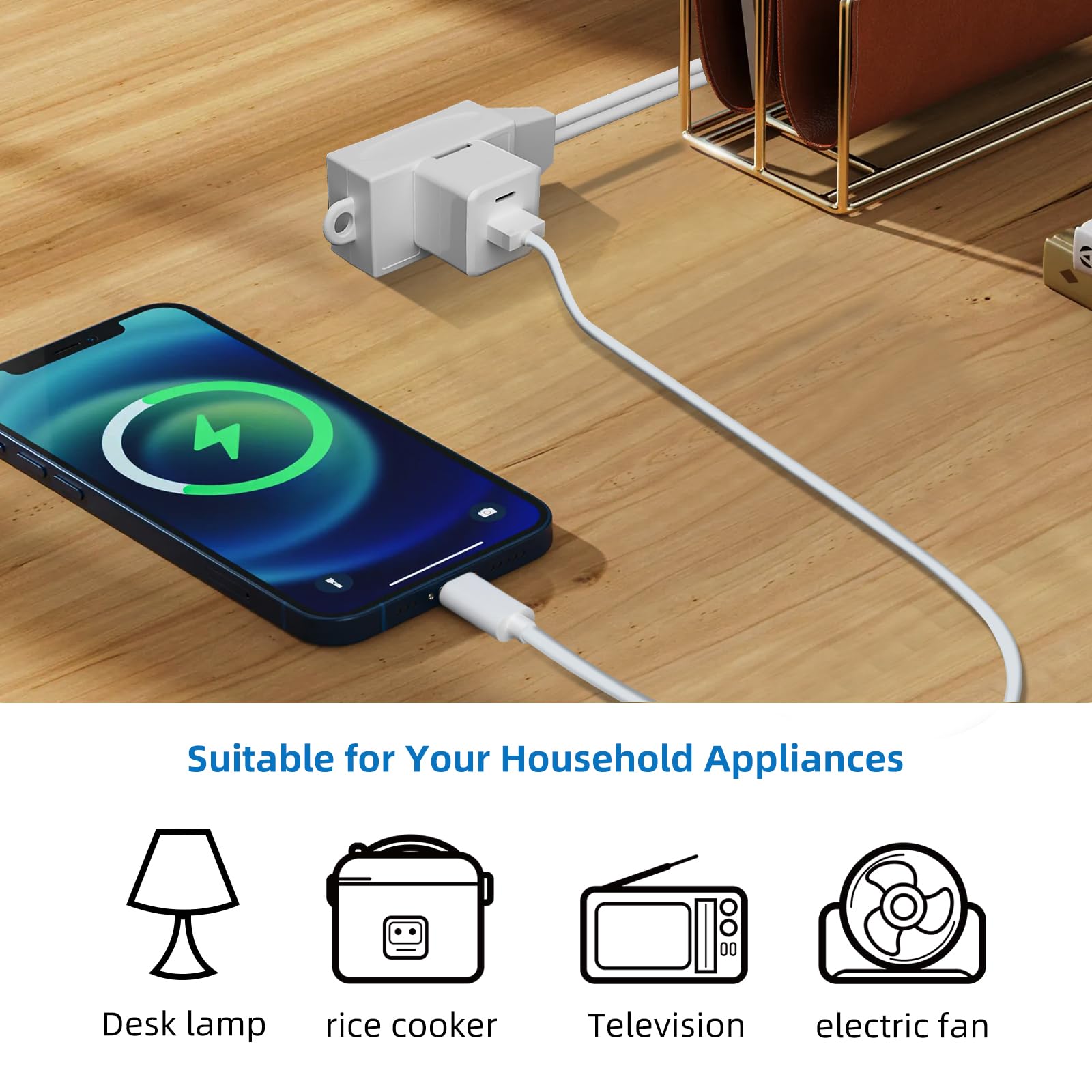 Tiffcofio 2-prong plug compatibility with common outlets.