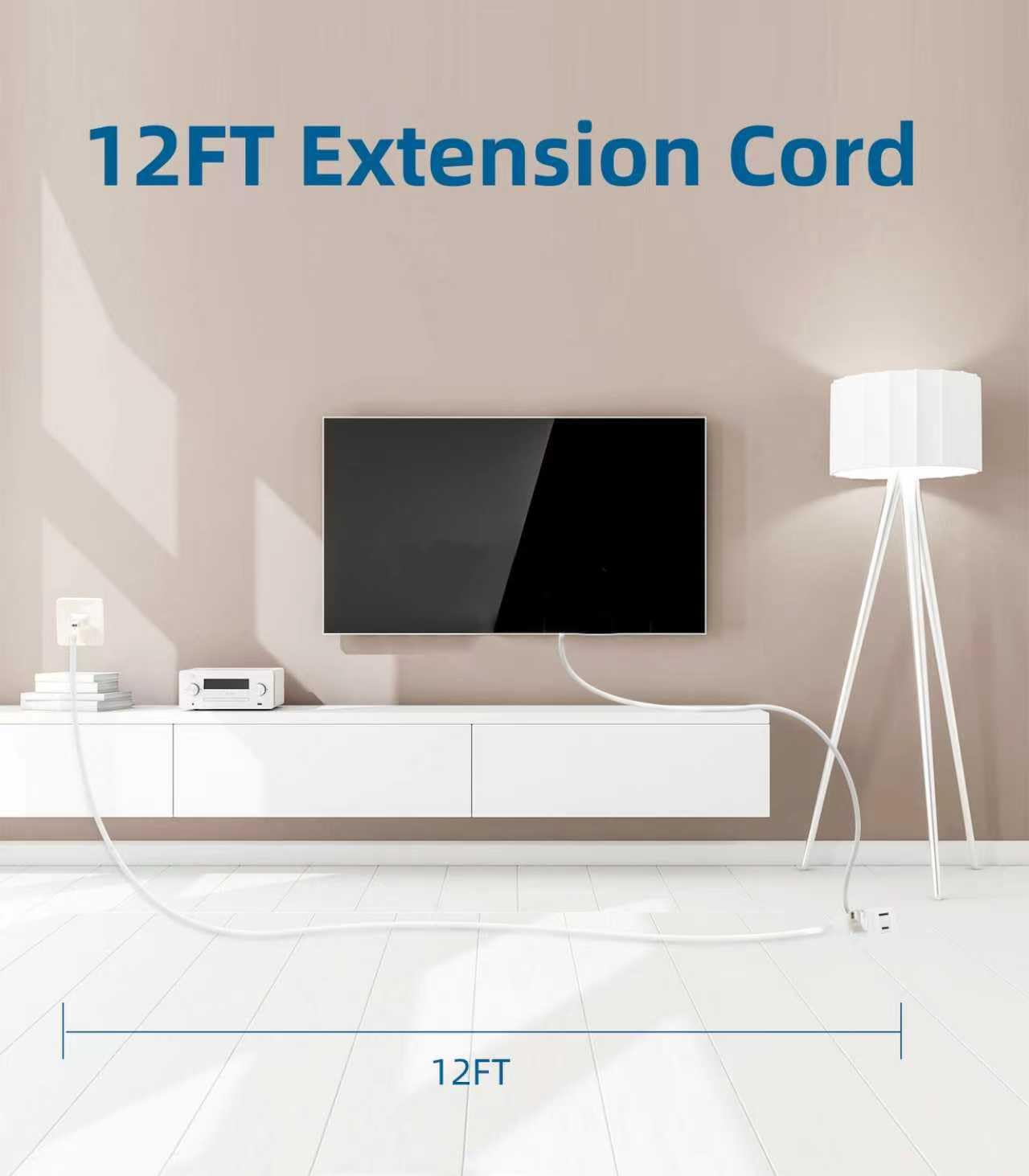 Tiffcofio wall-mount holes help keep cords off the floor.