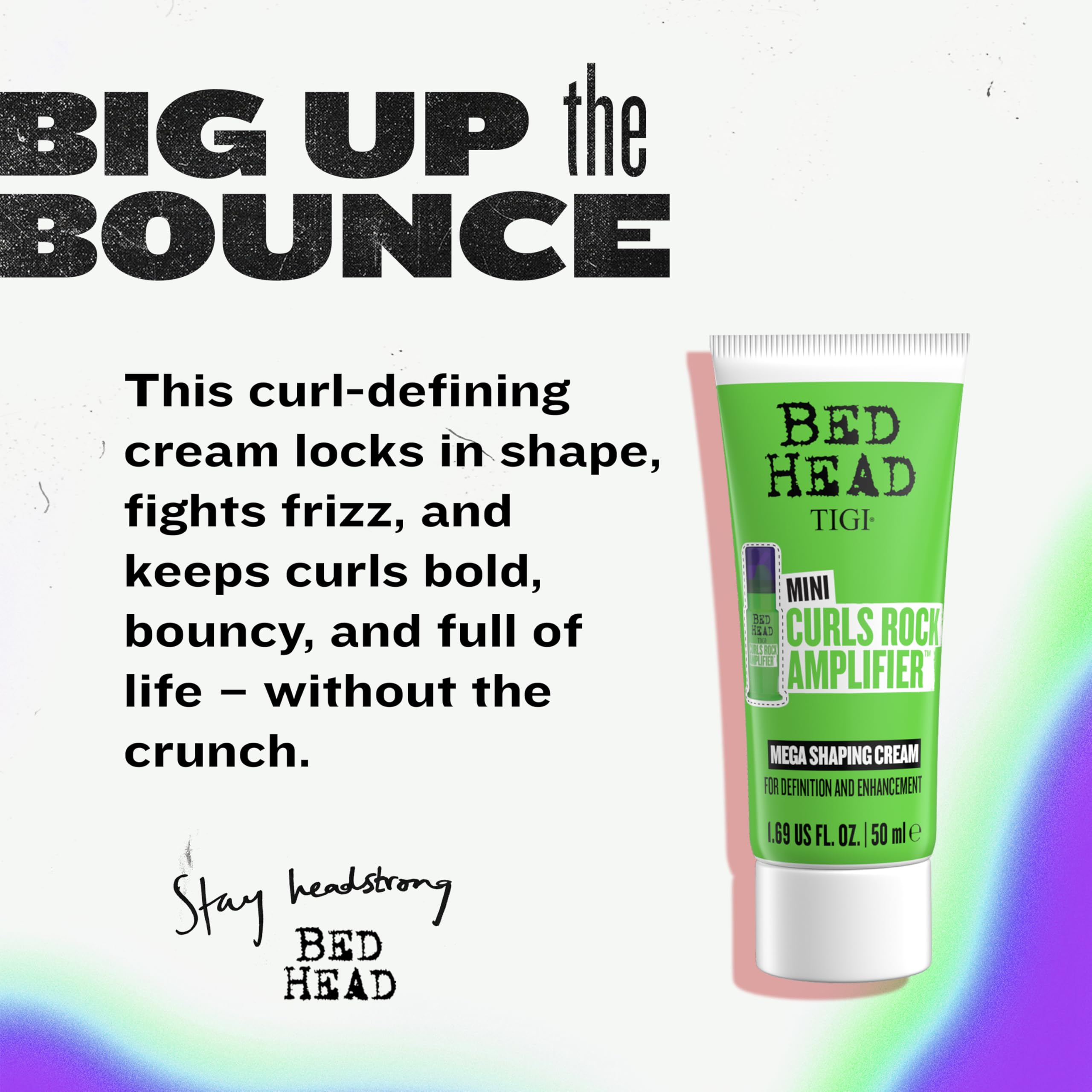TIGI Bed Head Curls Rock Amplifier applied to damp hair for defined waves