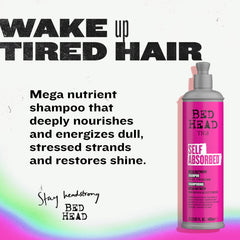 TIGI Bed Head Self Absorbed conditioner bottle smooths and tames frizz.