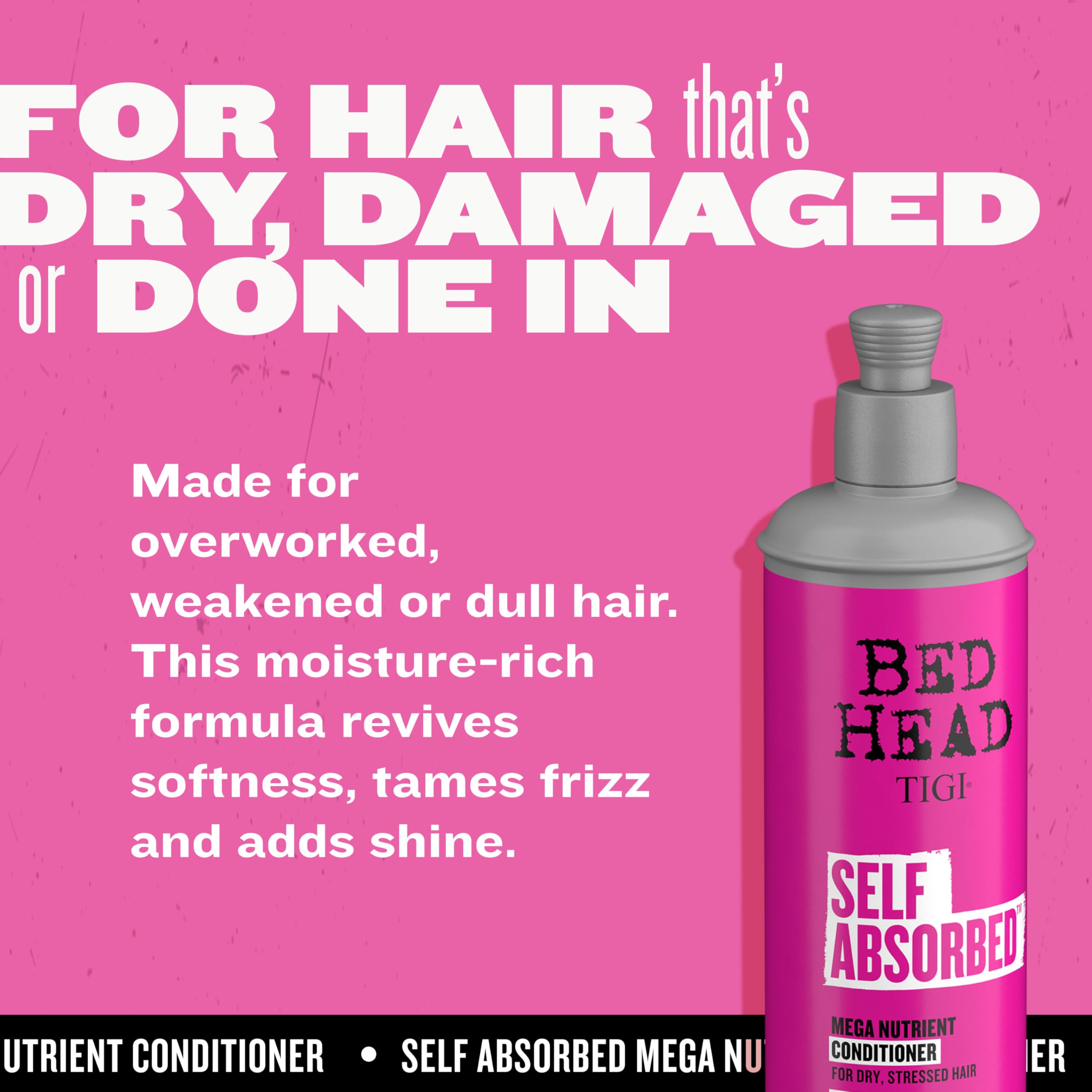 TIGI Bed Head Self Absorbed shampoo lather close-up reveals rich moisture.