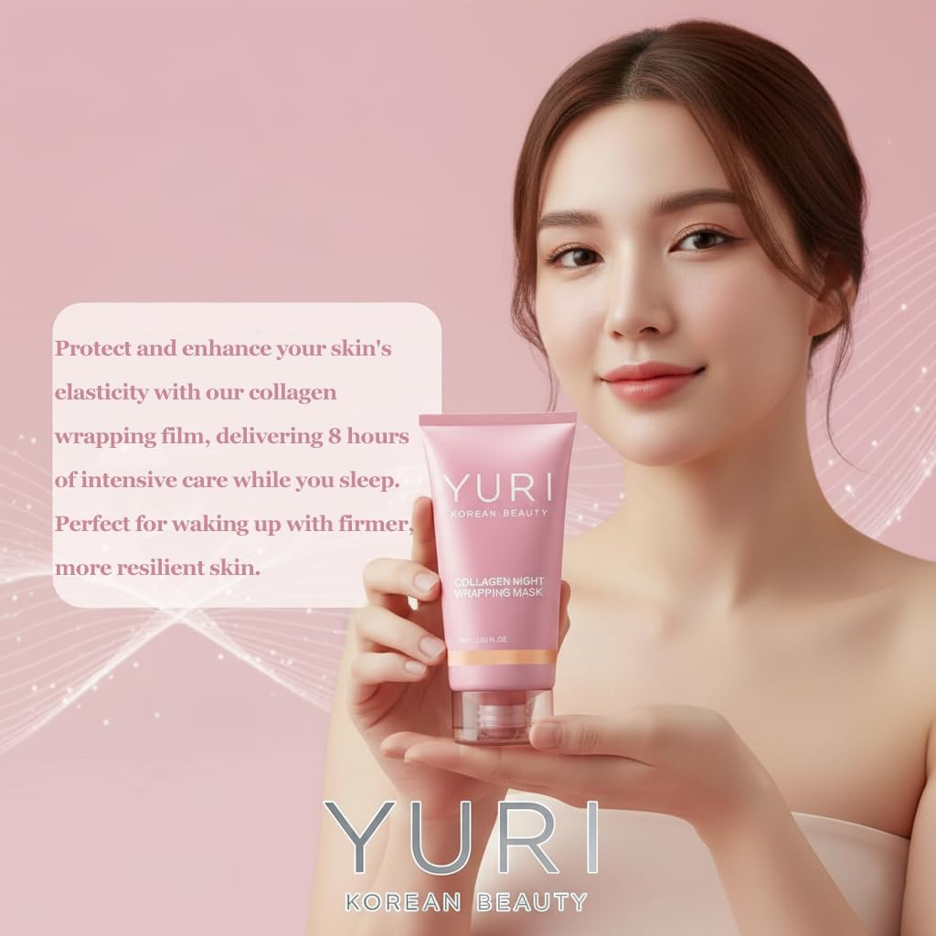 Tiglowa Yuri Collagen Night Wrapping Mask drying time illustrated
