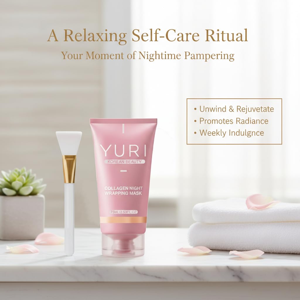 Tiglowa Yuri Collagen Night Wrapping Mask elasticity benefit close-up