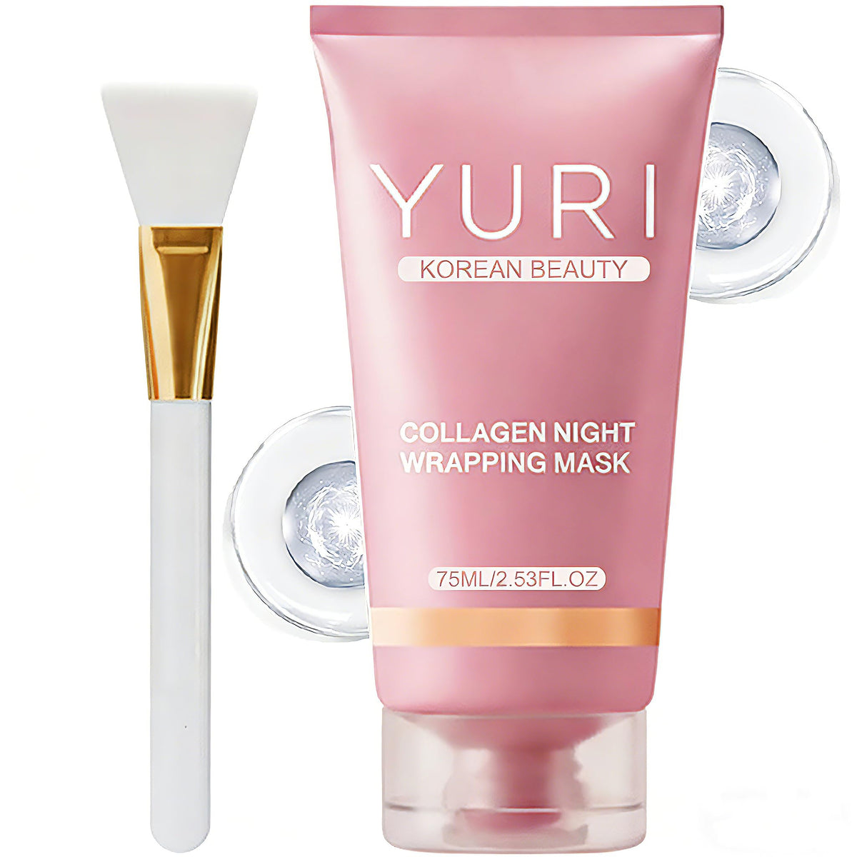 Tiglowa Yuri Collagen Night Wrapping Mask packaging highlights overnight hydration