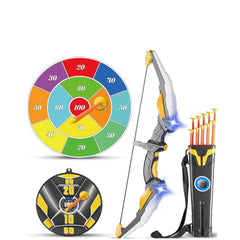 TIGTECGAME kids bow and arrow with LED glow for day and night play.