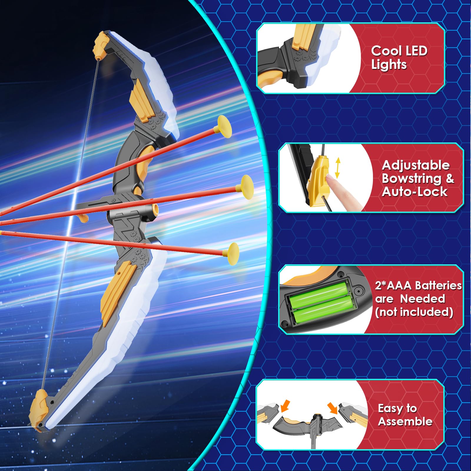 TIGTECGAME portable archery kit ideal for indoor and outdoor play.