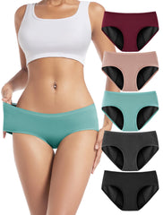 TIICHOO period underwear pack front view showing multiple colors for versatile protection