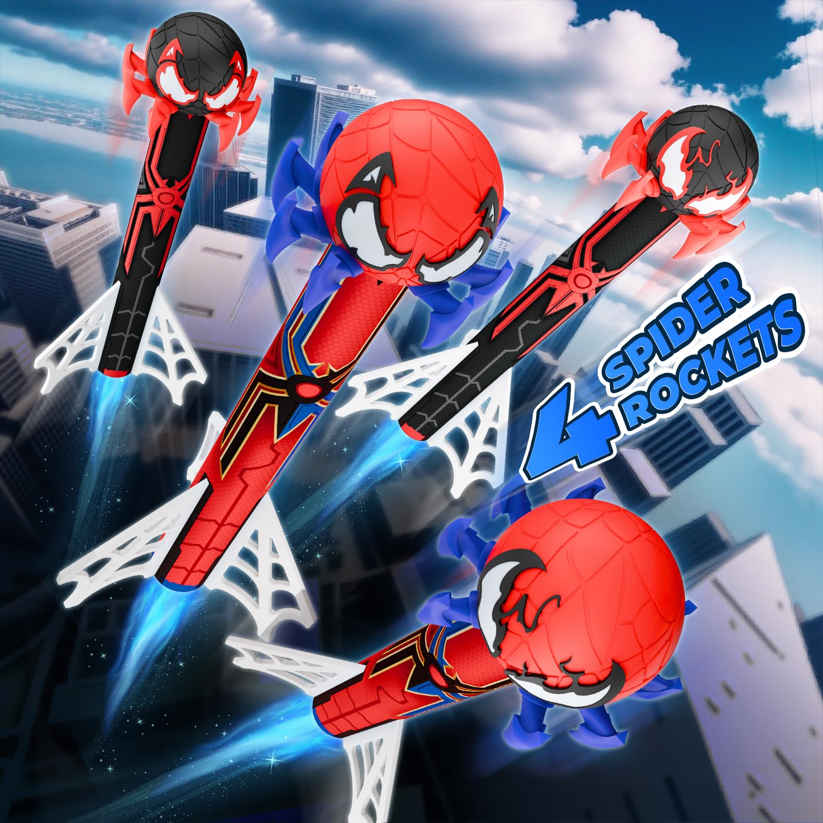 Tikafony spider rockets in flight deliver exciting height.