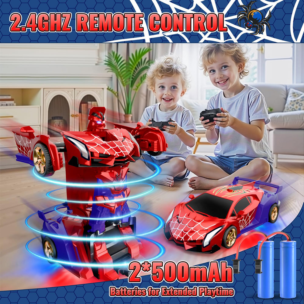 Tikafony Spider Transform RC Car durable ABS body design for active play