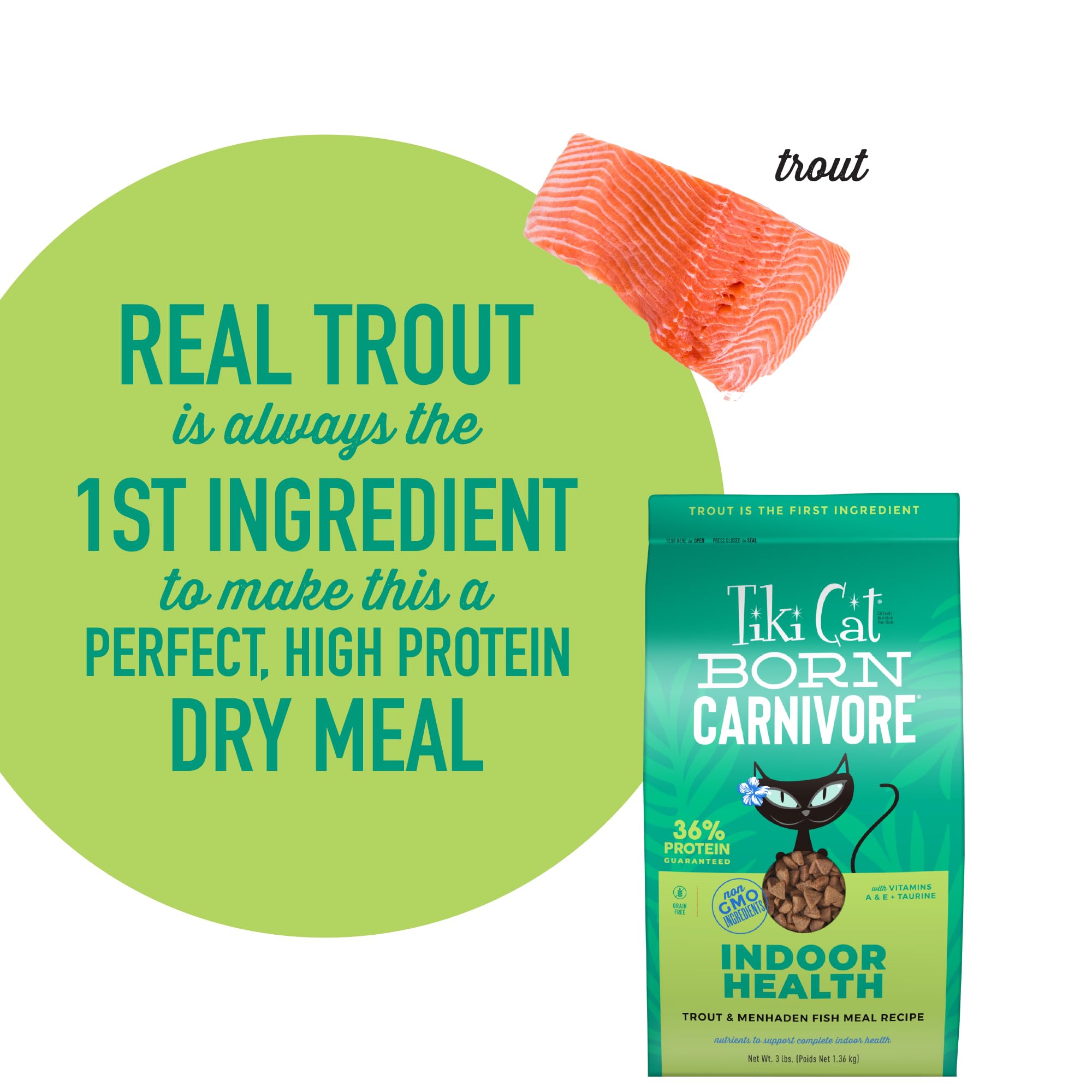 Tiki Cat Born Carnivore Indoor Health no potatoes, corn, wheat, or soy claim