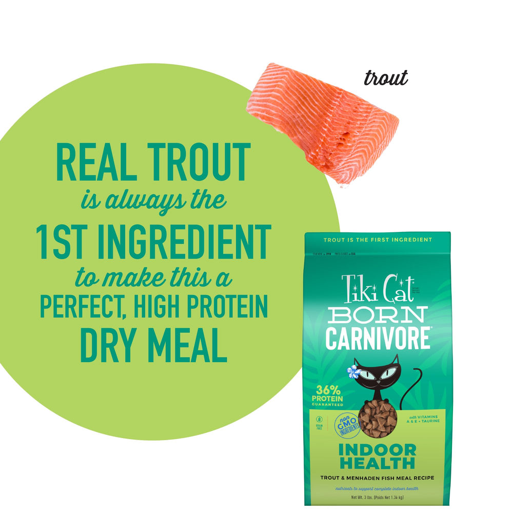 Tiki Cat Born Carnivore Indoor Health no potatoes, corn, wheat, or soy claim