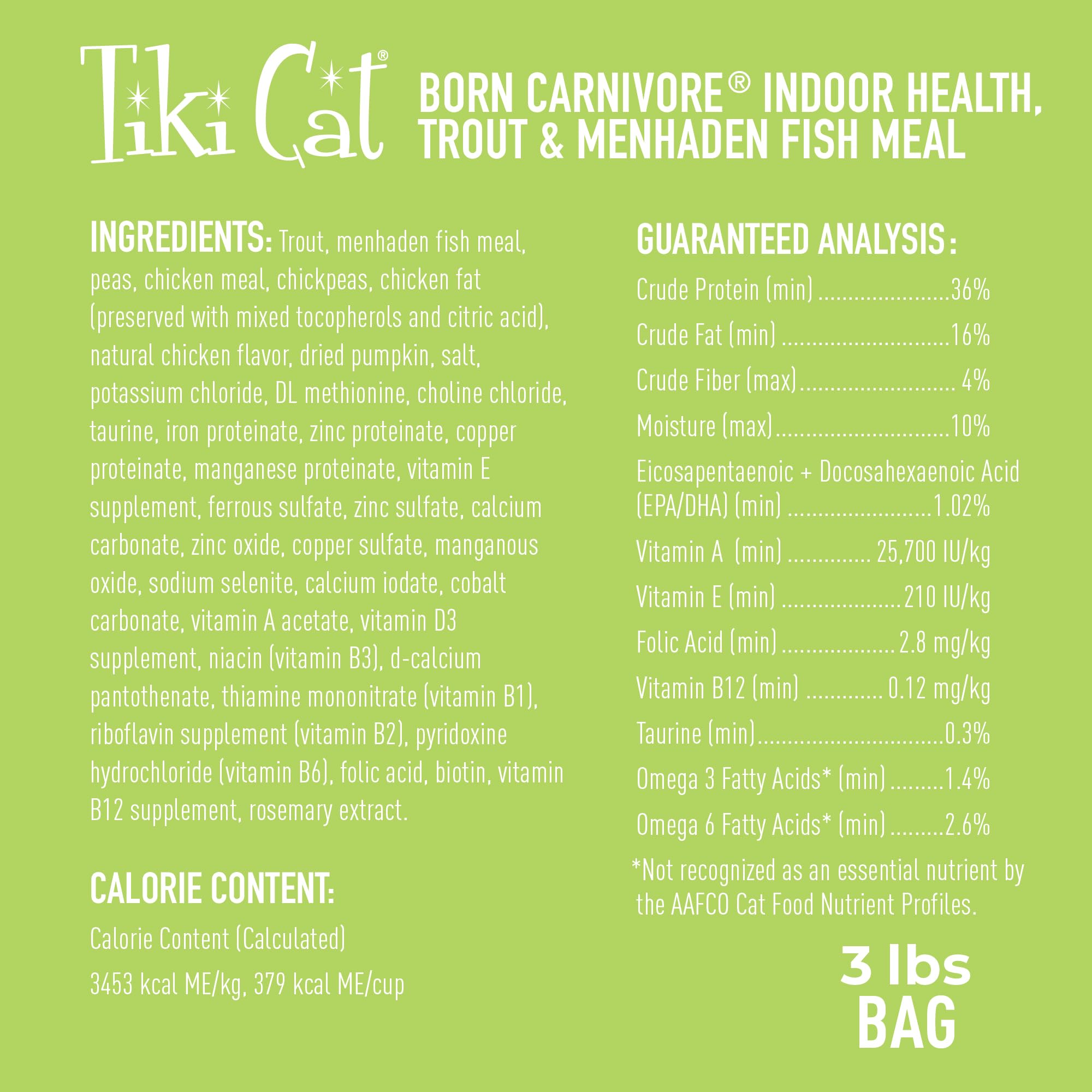 Tiki Cat Born Carnivore Indoor Health pumpkin fiber detail for gentle digestion