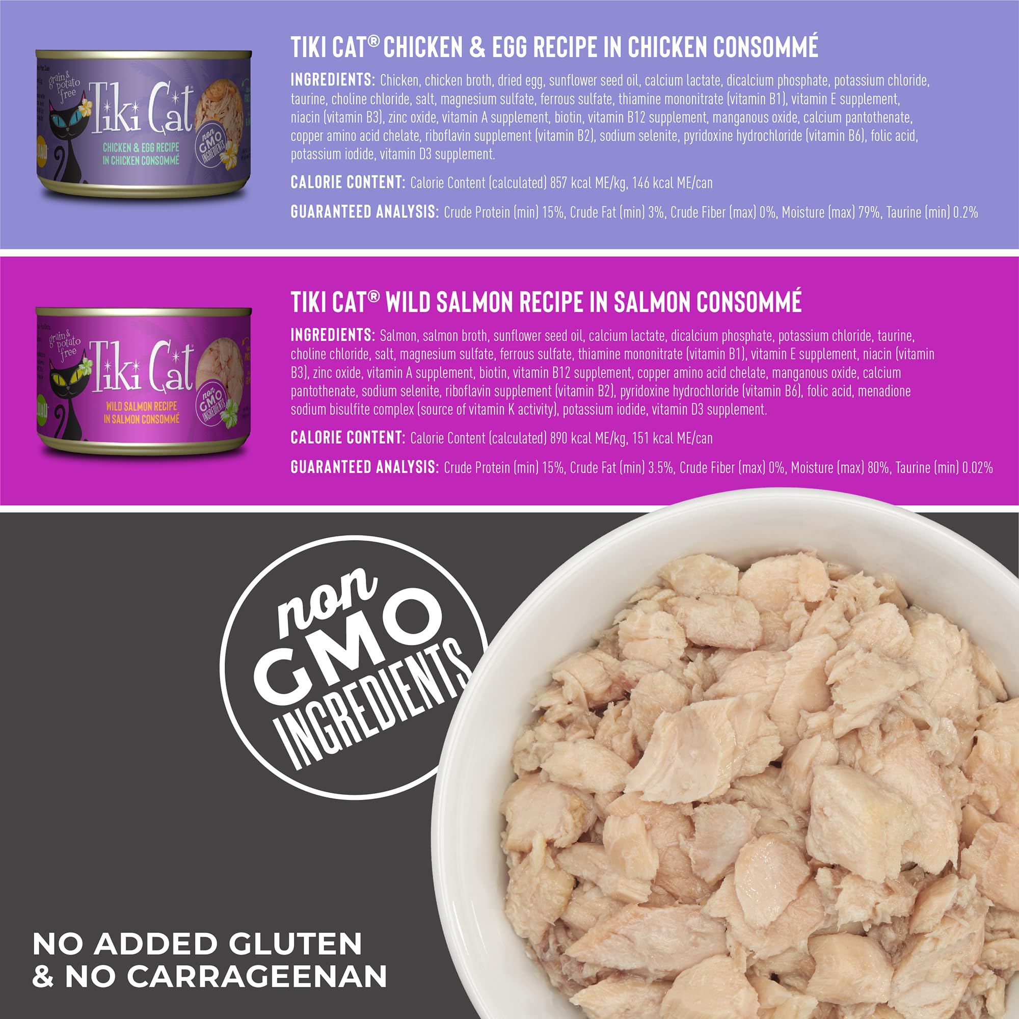 Tiki Cat Luau grain-free recipe highlights meat over fillers