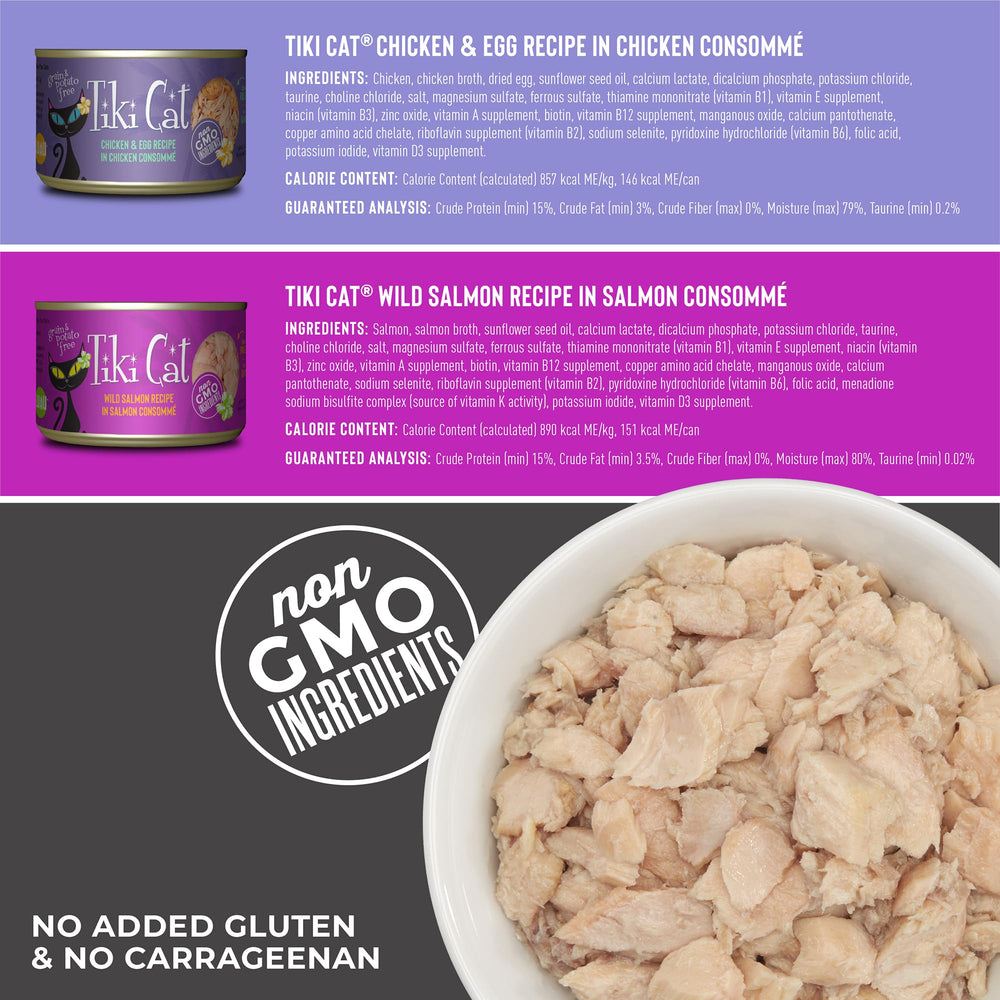 Tiki Cat Luau grain-free recipe highlights meat over fillers