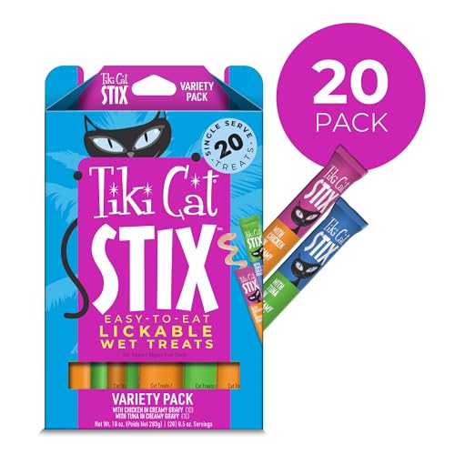 Tiki Cat Stix Mousse Treats single-serve tubes deliver silky lickable texture for cats