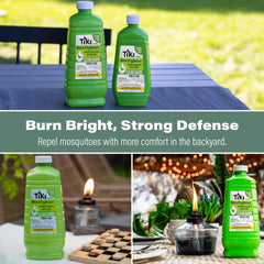 TIKI Clean Burn easy pour cap reducing spills during refills