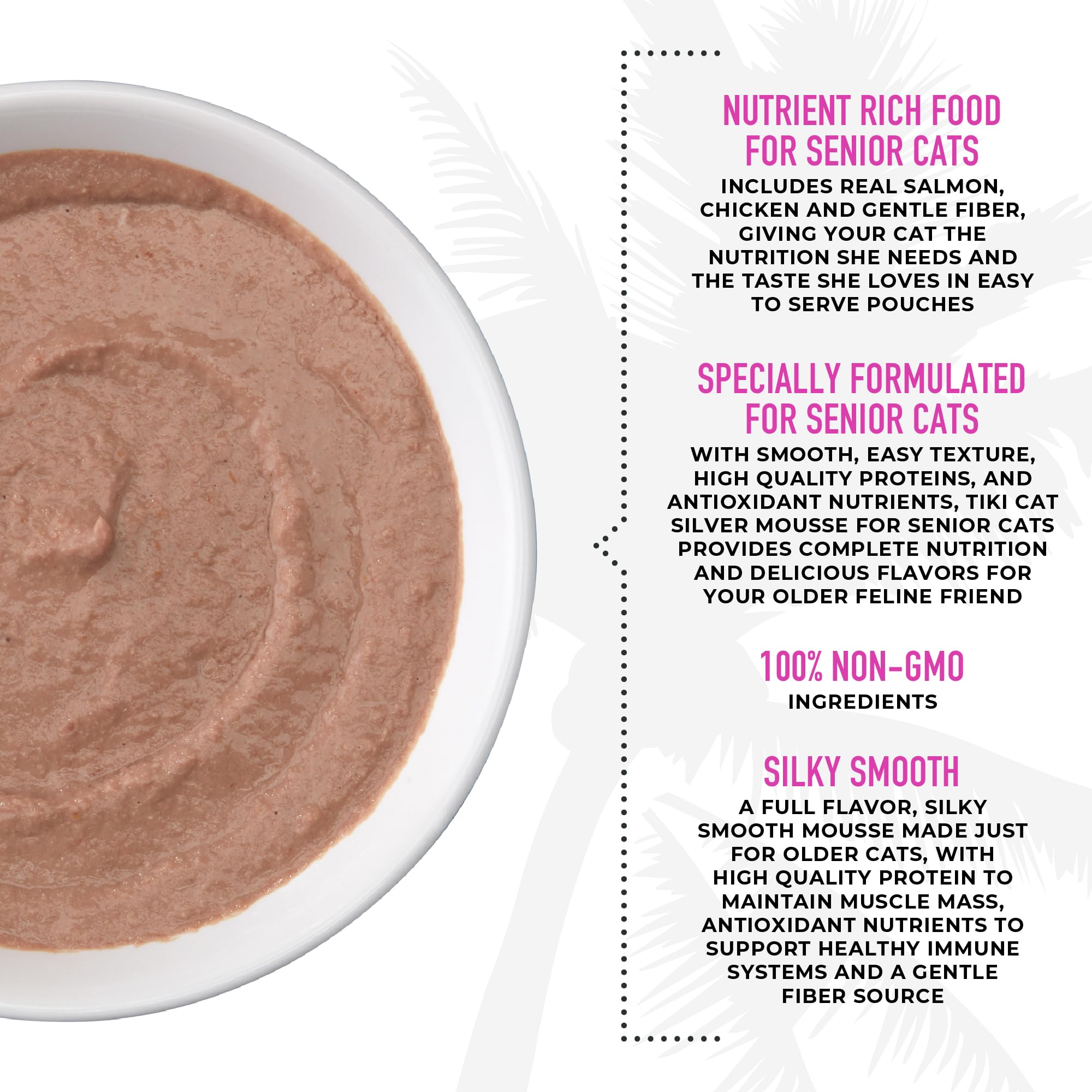 Omega-3 rich antioxidants in the mousse for senior wellness