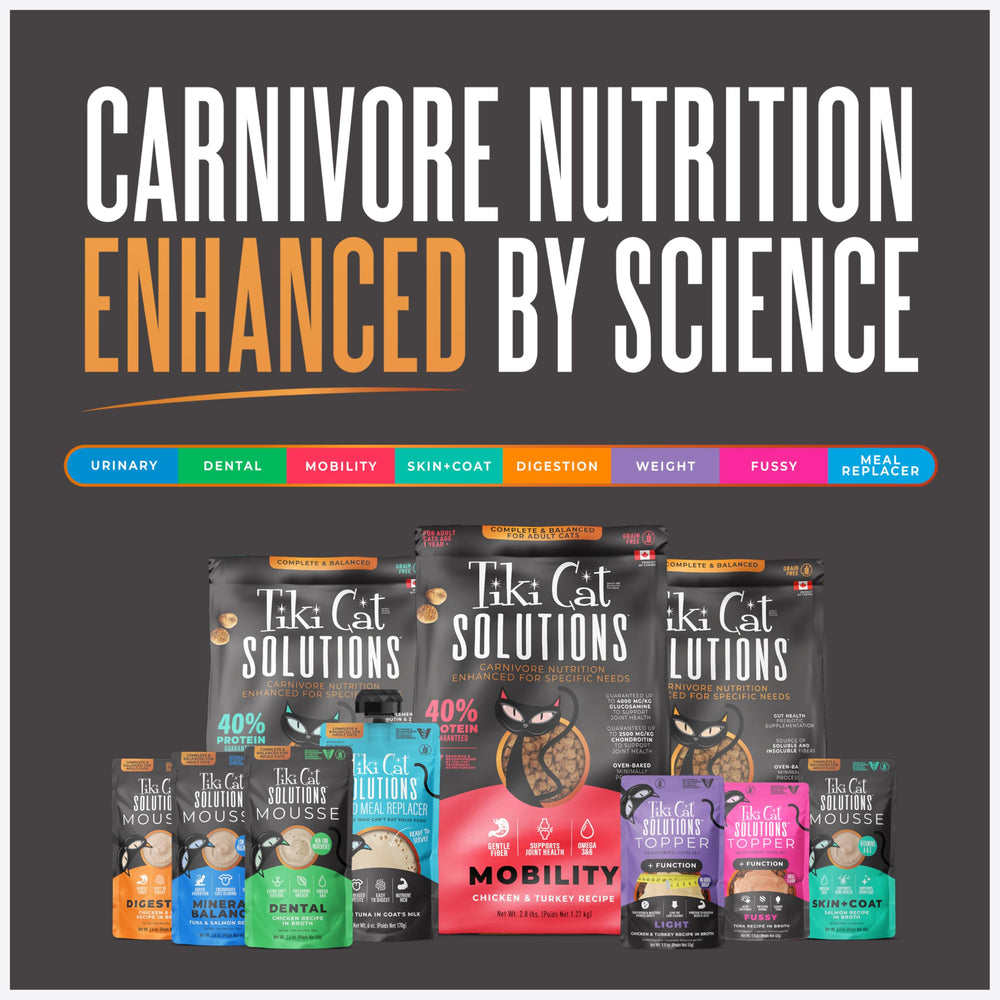 Tiki Pets Tiki Cat Solutions Mousse Salmon back panel nutrition info