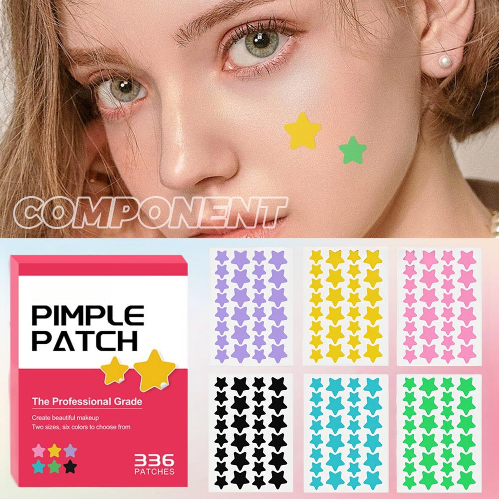 TIKIYOUN star patches applied on clean skin for blemish care