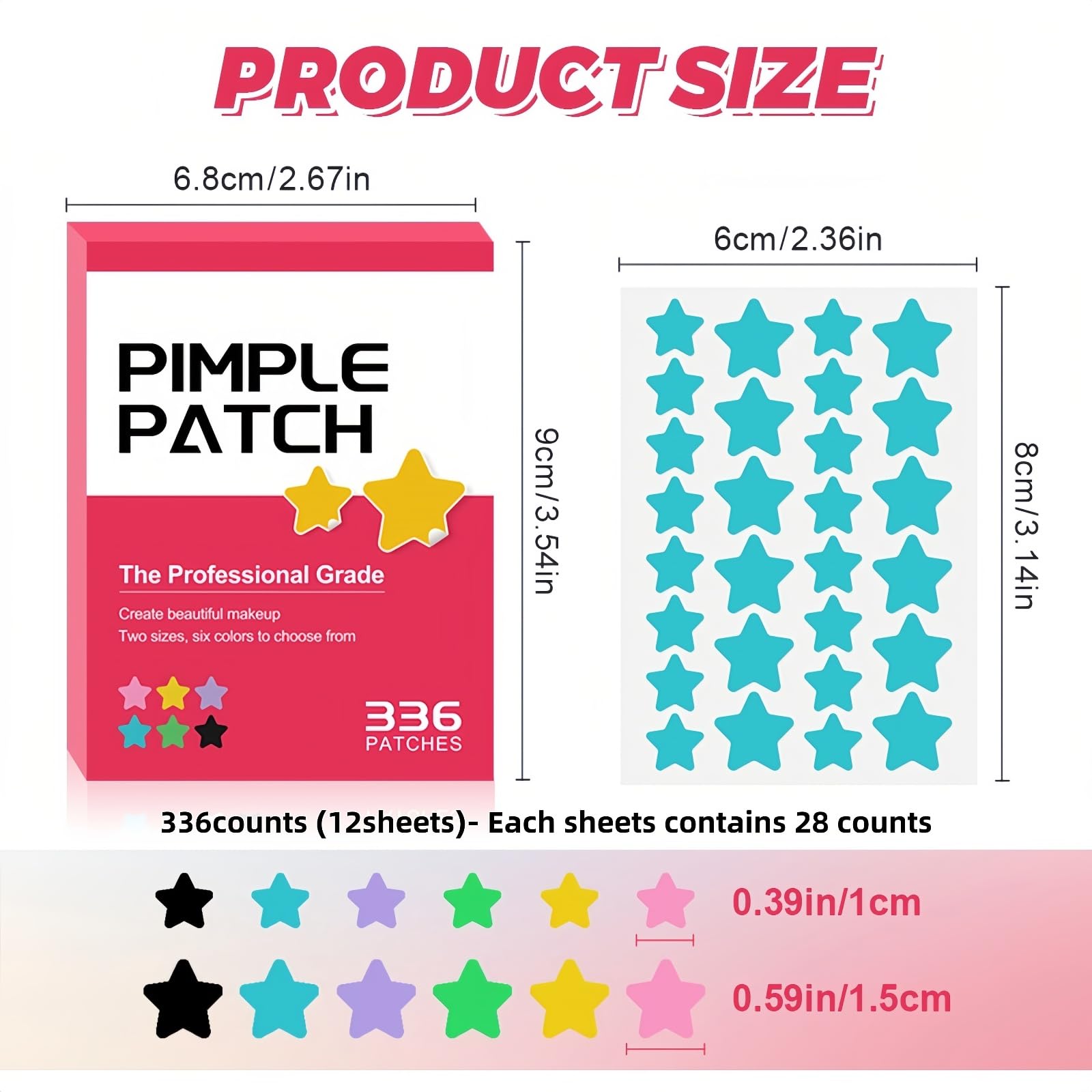 TIKIYOUN Star Pimple Patches in six colors for stylish blemish care