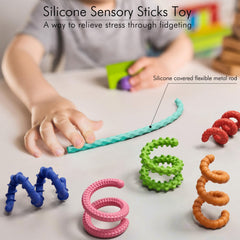 Tikwork Sensory Fidget Stick highlights varied textures for sensory engagement and calm.