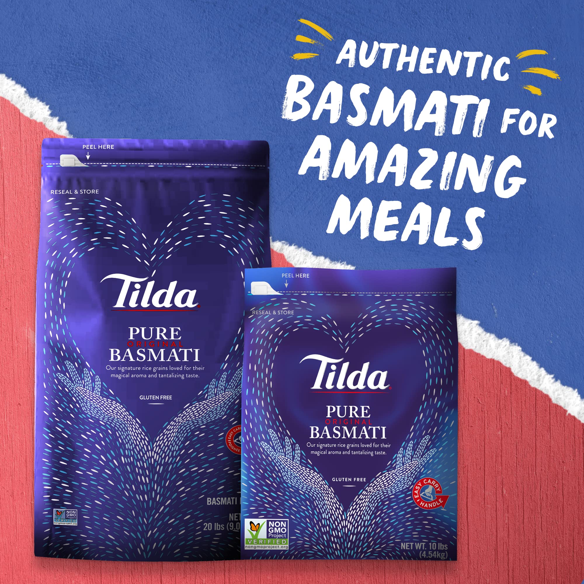 Tilda heritage branding highlights 50 years of authentic rice flavors.