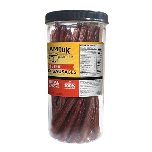 Tillamook Country Smoker beef sticks close-up highlighting texture.