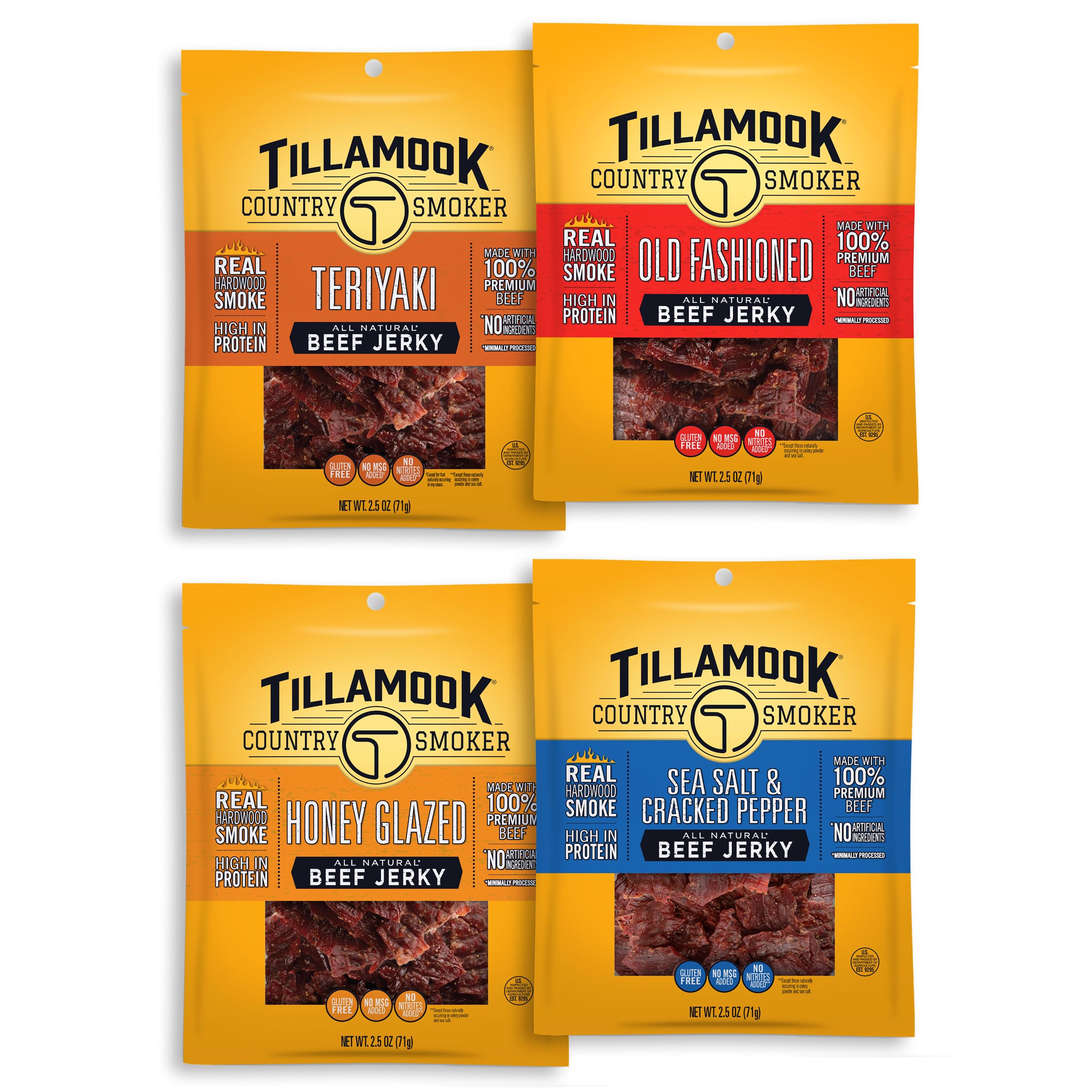 Tillamook Country Smoker honey glazed jerky close-up showing glossy slices for on-the-go flavor