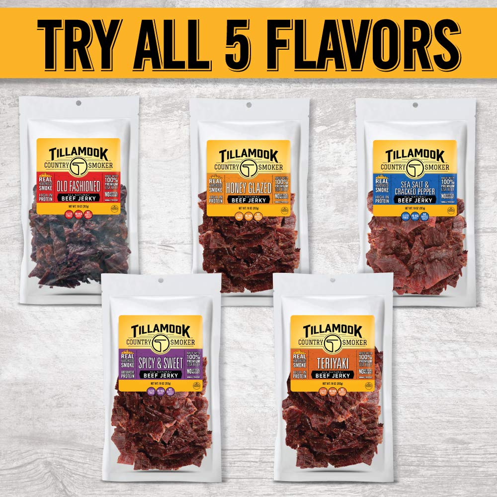 Kitchen scene with jerky ready for work, gym, or snack times.