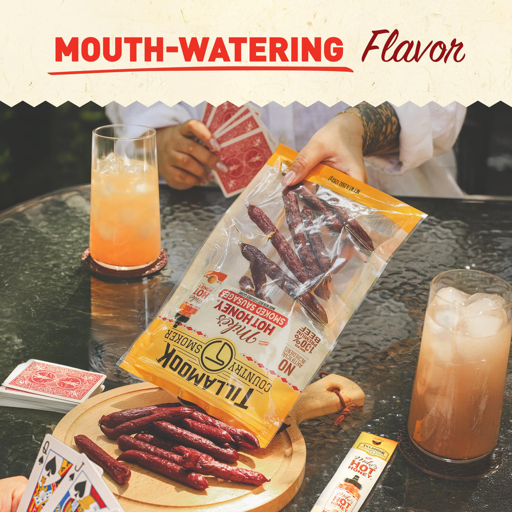 Tillamook Country Smoker Mikes Hot Honey beef sausage label and ingredients