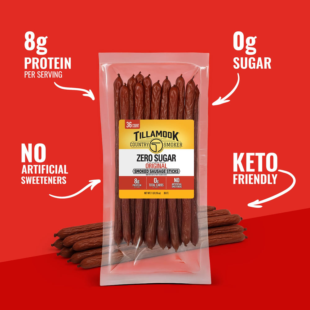 Tillamook Country Smoker original sausage with hardwood smoke for rich flavor