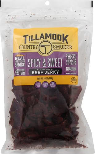 10 oz reclosable bag ready for on-the-go protein from Tillamook Country Smoker.
