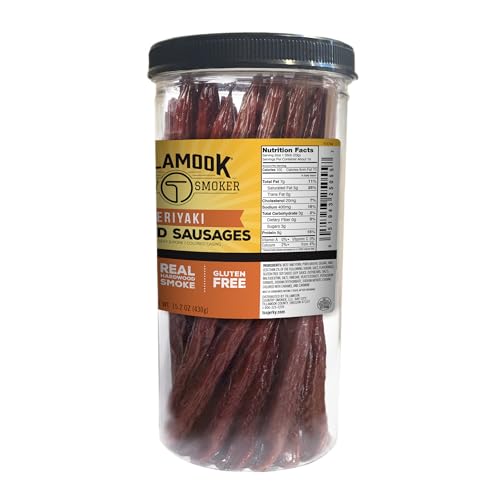 Tillamook Teriyaki Sausages jar open for resealing and easy sharing